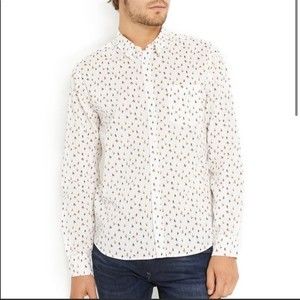 Harris Wilson Paris Baldwin Cotton Button Down Shirt M Whimsical French Shoppers